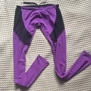 Men’s NWOT Purple and Black Leggings
